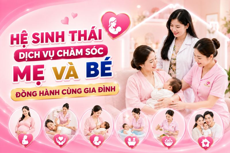 hệ sinh thái dịch vụ chăm sóc mẹ và bé đồng hành cùng gia đình