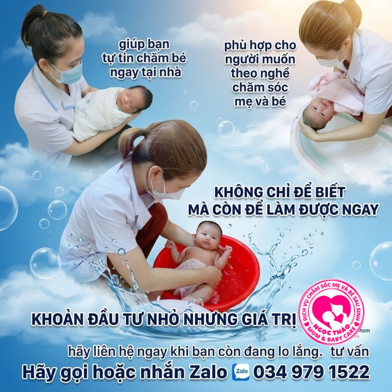 học tắm bé làm được ngay