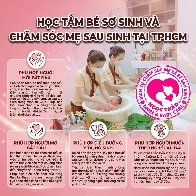 Dịch vụ tắm bé và chăm sóc mẹ sau sinh