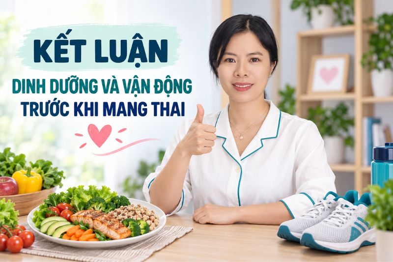 kết luận về dinh dưỡng và cân nặng trước khi mang thai