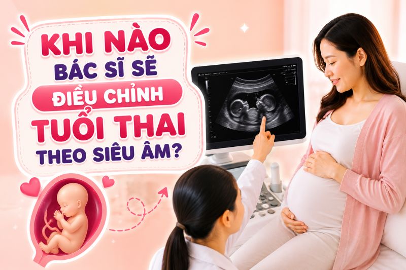 khi nào bác sĩ điều chỉnh tuổi thai khi siêu âm