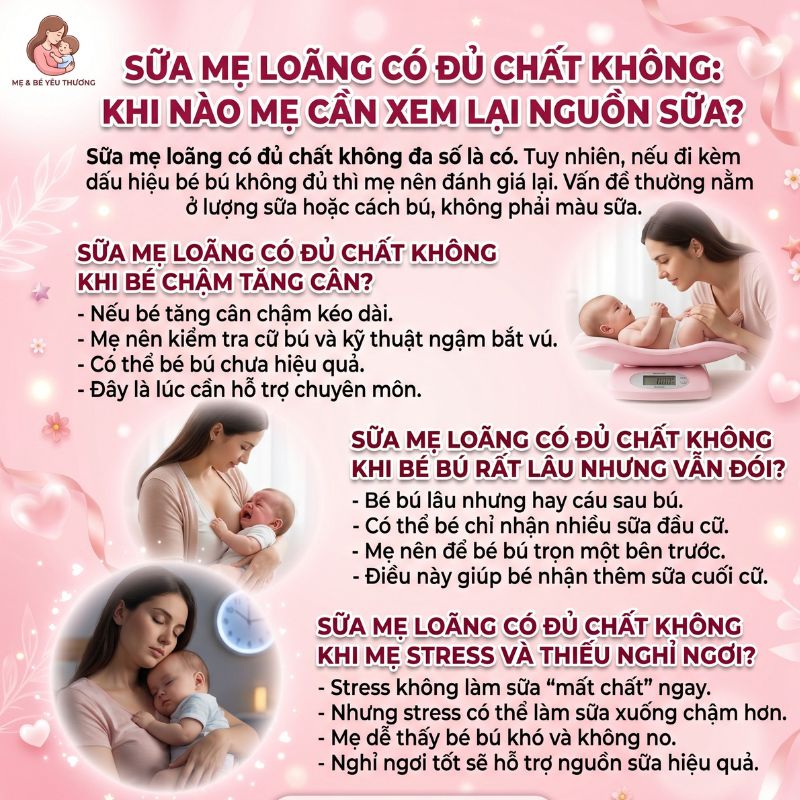 khi nào cần xem lại nguồn sữa