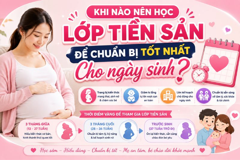 khi nào nên học lớp tiền sản để chuẩn bị tốt cho ngày sinh