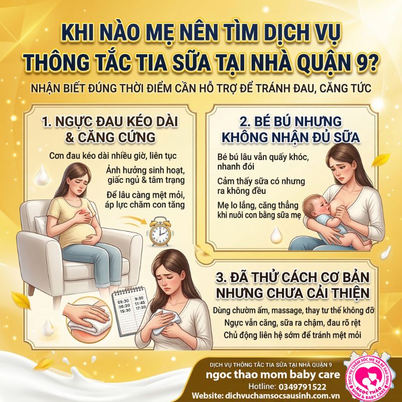 khi nào nên tìm dịch vụ thông tắc tia sữa tại nhà quận 9