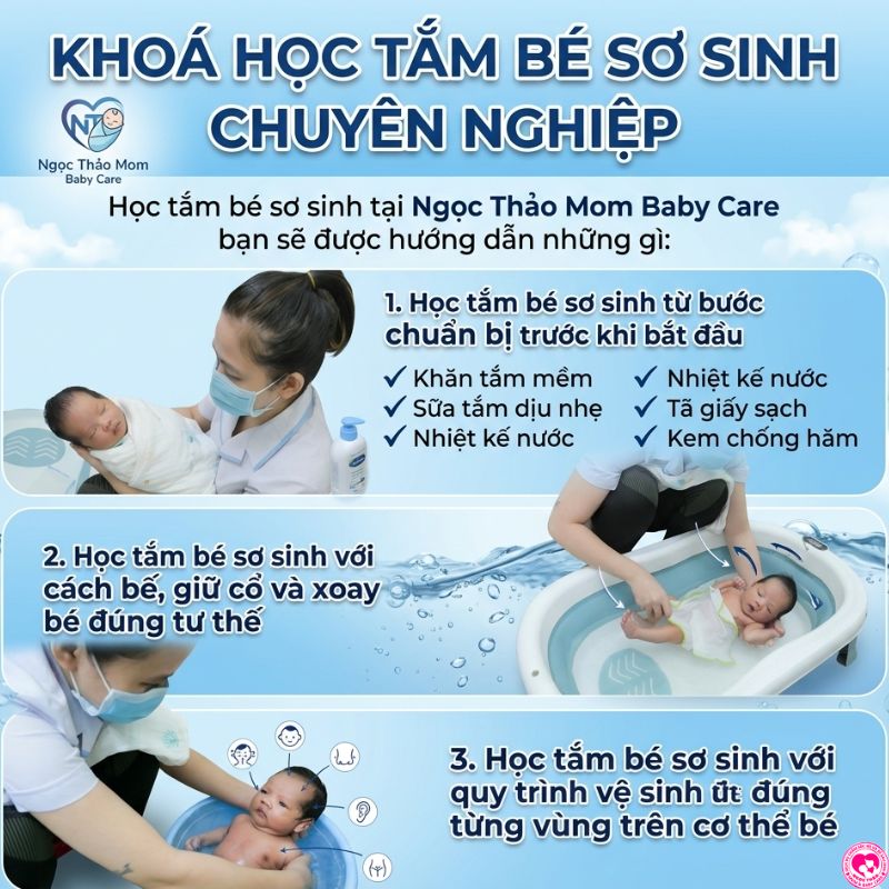 khóa học tắm bé sơ sinh chuyên nghiệp tại thành phố hồ chí minh