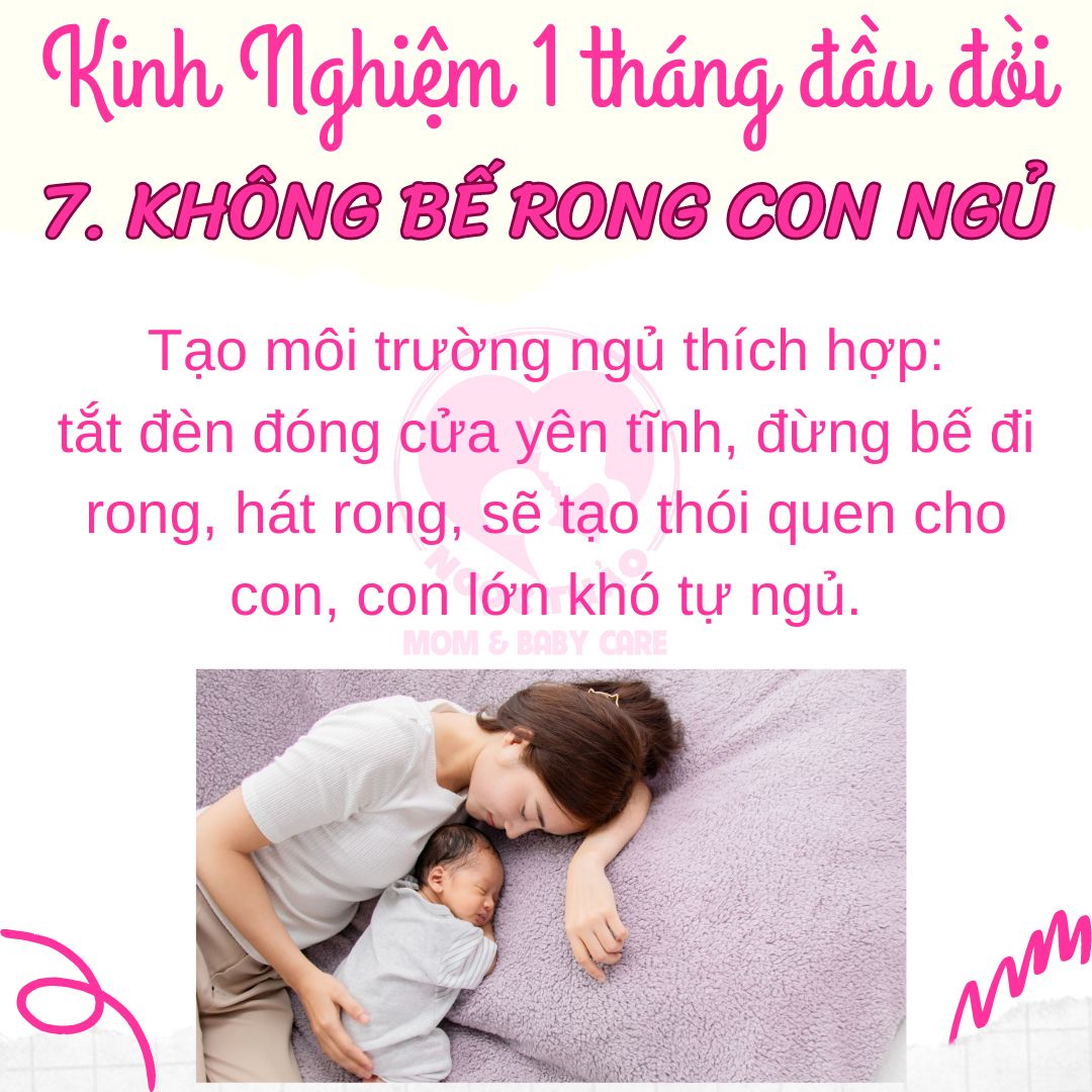 Không bế rong bé khi bé ngủ