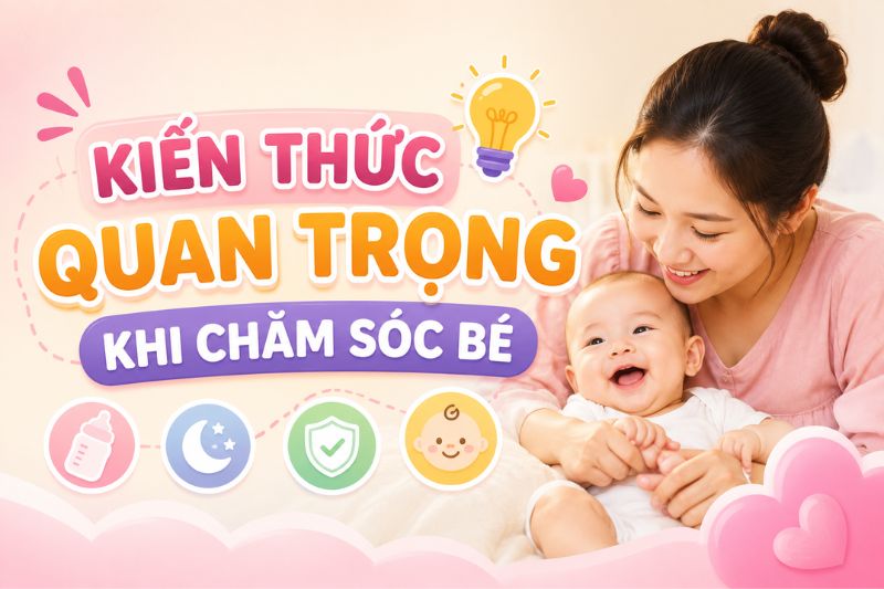 kiến thức quan trọng khi chăm sóc bé