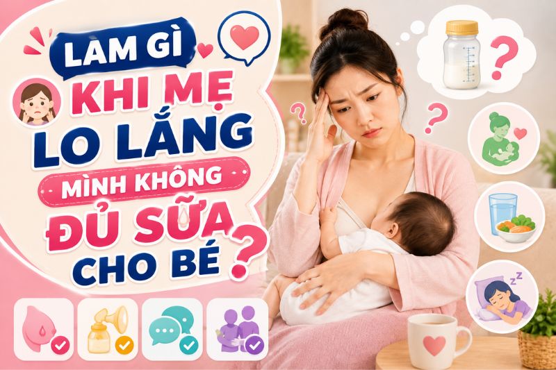 làm gì khi mẹ lo lắng mình không đủ sữa