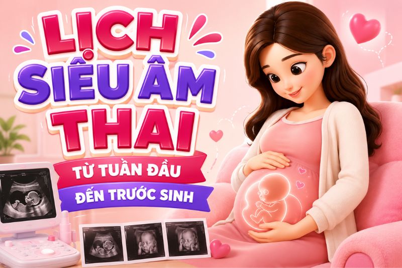 lịch siêu âm thai từ tuần đầu đến trước khi sinh
