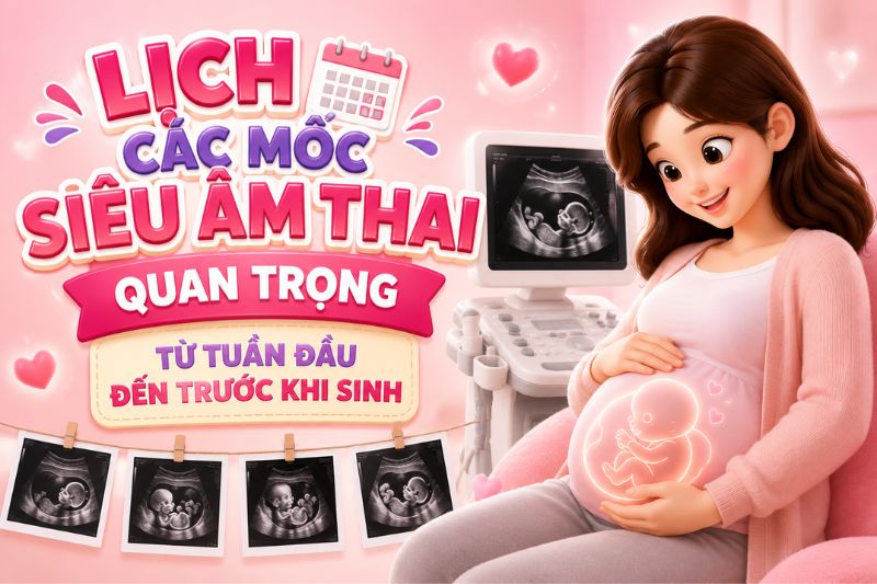lịch siêu âm thai quan trọng từ đầu đến khi sinh