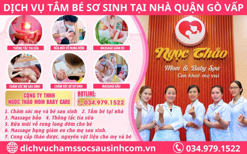 Liên hệ hot line 0349791522 để đặt dịch vụ tắm bé sơ sinh tại nhà quận Gờ Vấp
