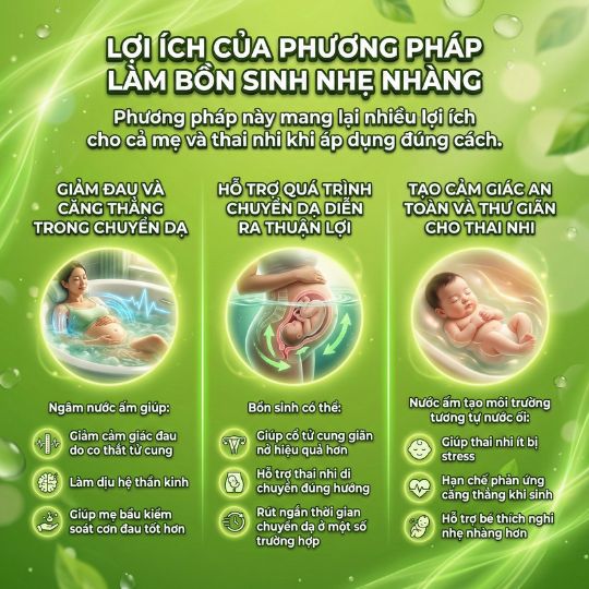lợi ích của phương pháp làm bồn sinh nhẹ nhàng