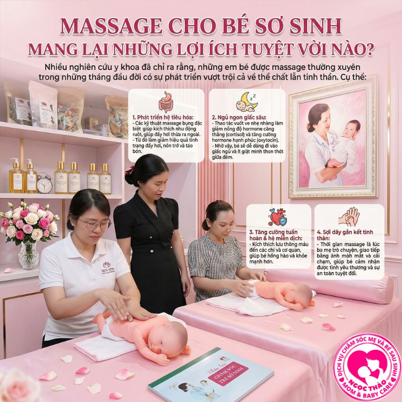 lợi ích của massage cho bé sơ sinh