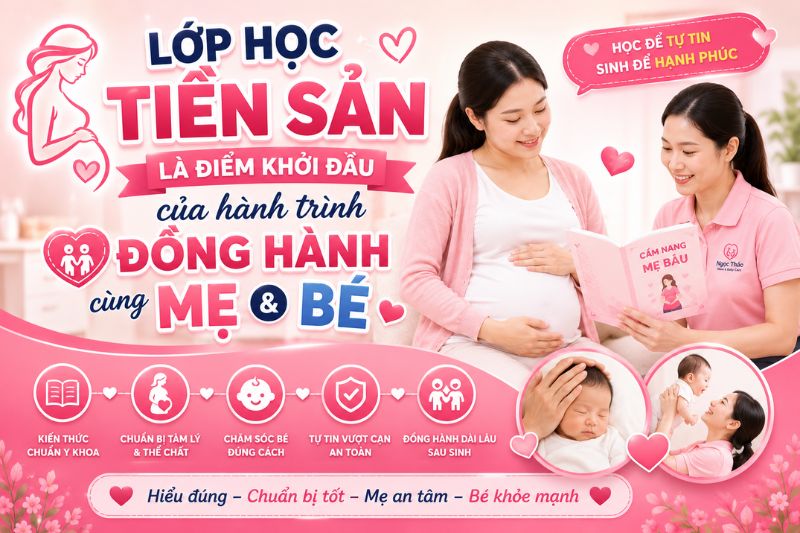 lớp học tiền sản đồng hành cùng mẹ và bé