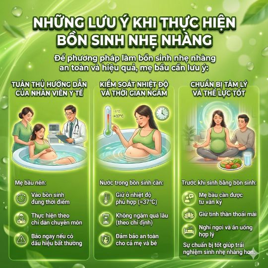những lưu ý khi thực hiện phương pháp ồn sinh nhẹ nhàng