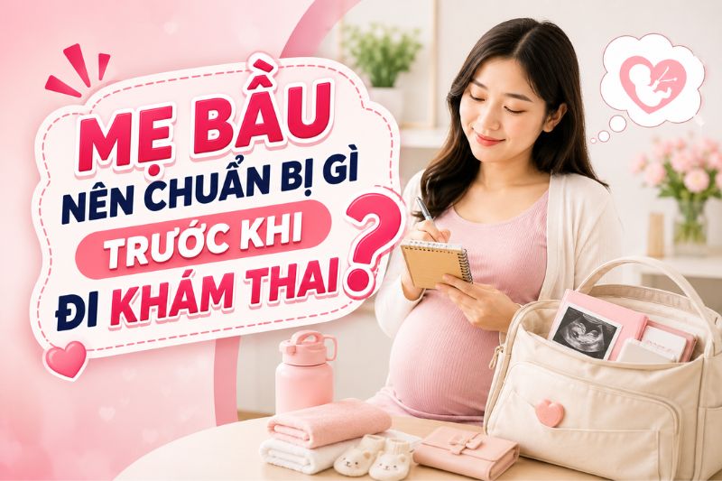 mẹ bầu nên chuẩn bị gì trước khi đi khám thai