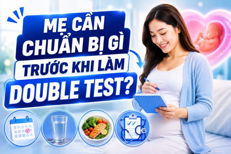 mẹ bầu cần chuẩn bị gì trước khi làm double test