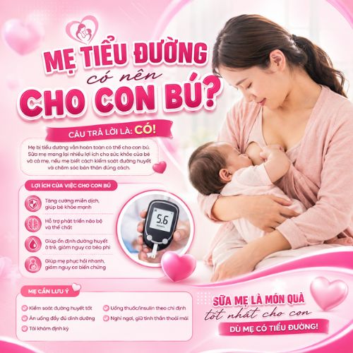 Mẹ tiểu đường có nên cho con bú?