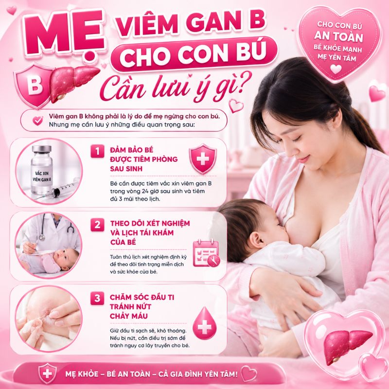 mẹ viêm gan b cần lưu ý gì
