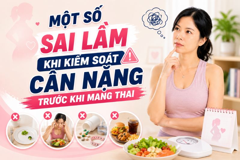 một số sai lầm khi kiểm soát cân nặng trước khi mang thai