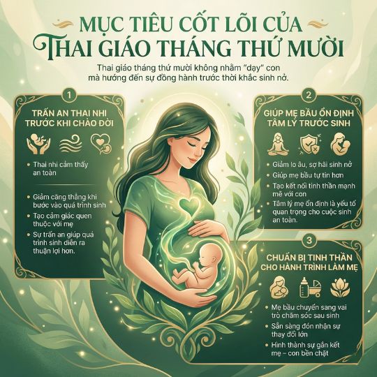 mục tiêu cốt lõi của thai giáo tháng thứ mười