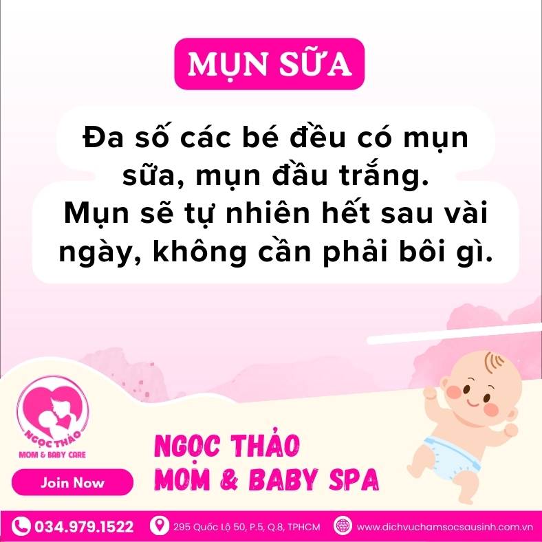 mụn sữa ở trẻ sơ sinh