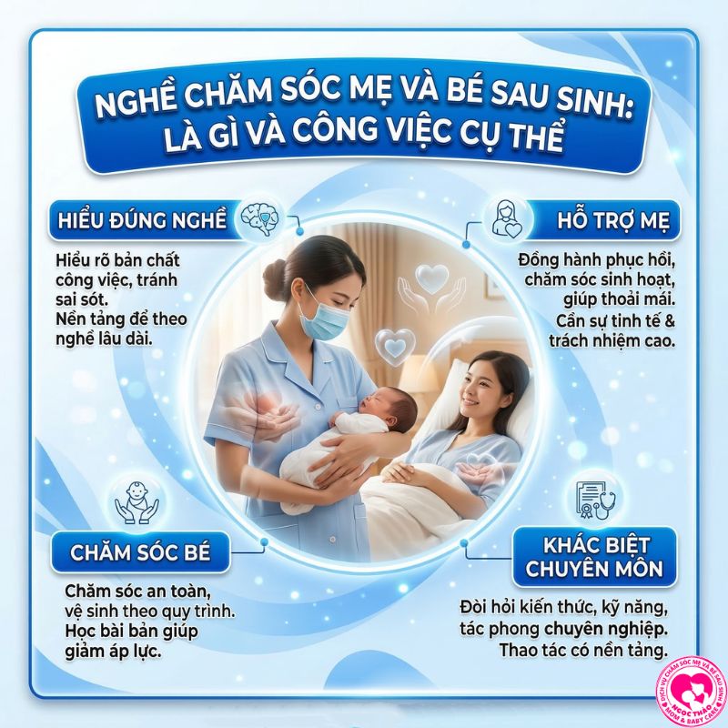 nghề chăm sóc mẹ và bé sau sinh phù hợp với ai
