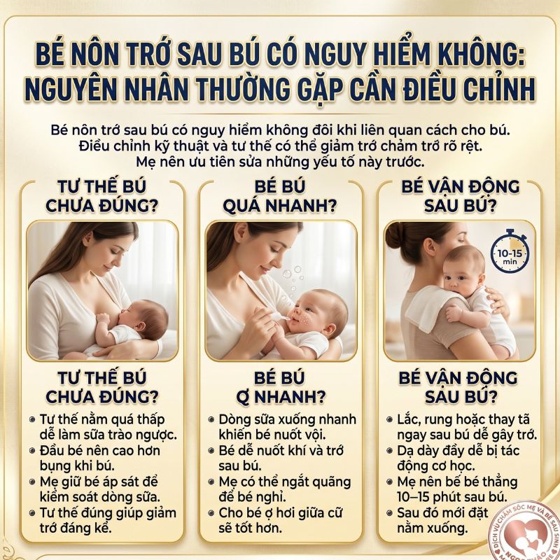 nguyên nhân gây ra hiện tượng nôn trớ ở trẻ sơ sinh