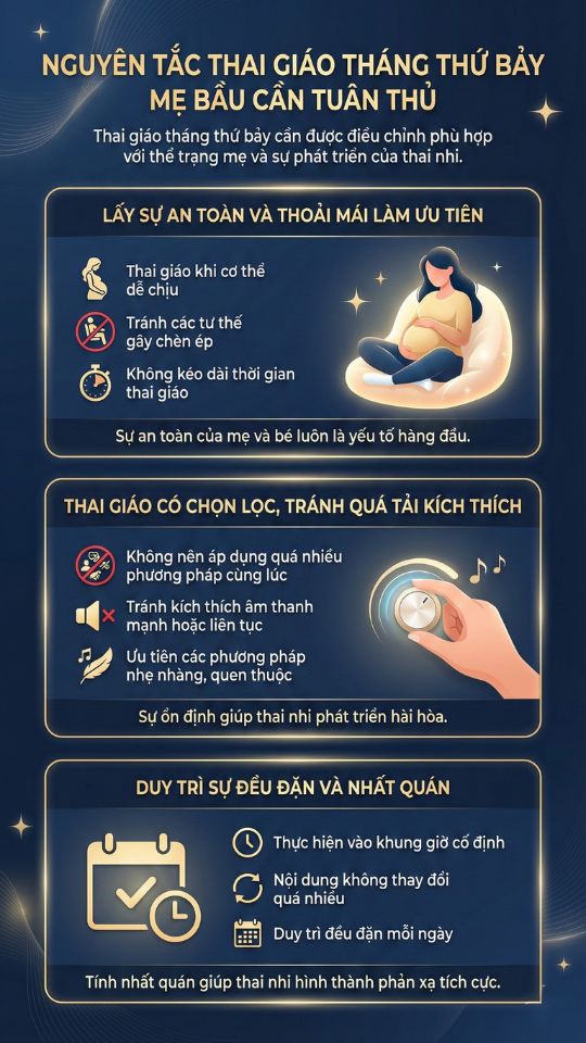 nguyên tắc thai giáo tháng thứ bảy
