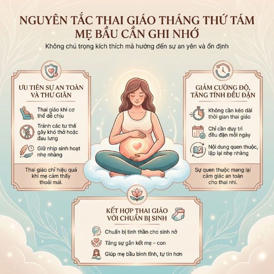 nguyên tắc thai giáo tháng thứ tám