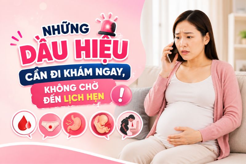 những dấu hiệu cần khám thai gấp không cần chờ lịch