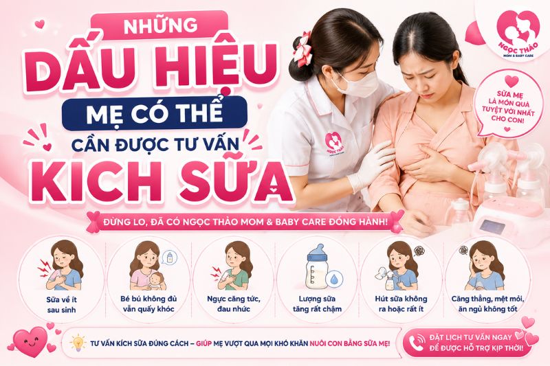 những dấu hiệu nhận biết mẹ cần được kích sữa