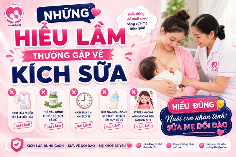 những hiểu lầm thường gặp về kích sữa