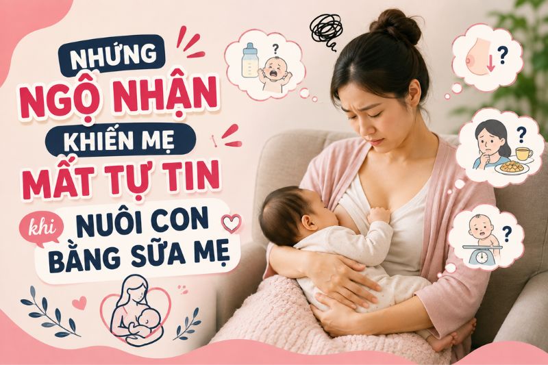 những ngộ nhận khiến mẹ mất tự tin khi nuôi con bằng sữa mẹ