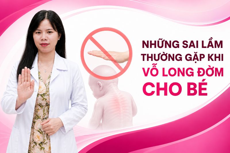 những sai lầm thường gặp khi vỗ long đờm cho bé