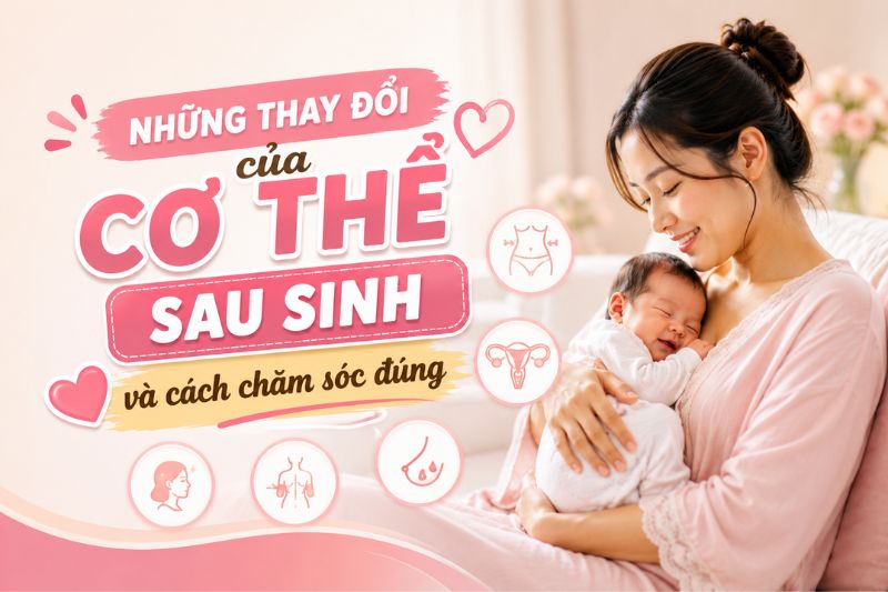 những thay đổi của cơ thể sau sinh và cách chăm sóc đúng