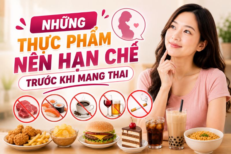 những thực phẩm nên hạn chế trước khi mang thai