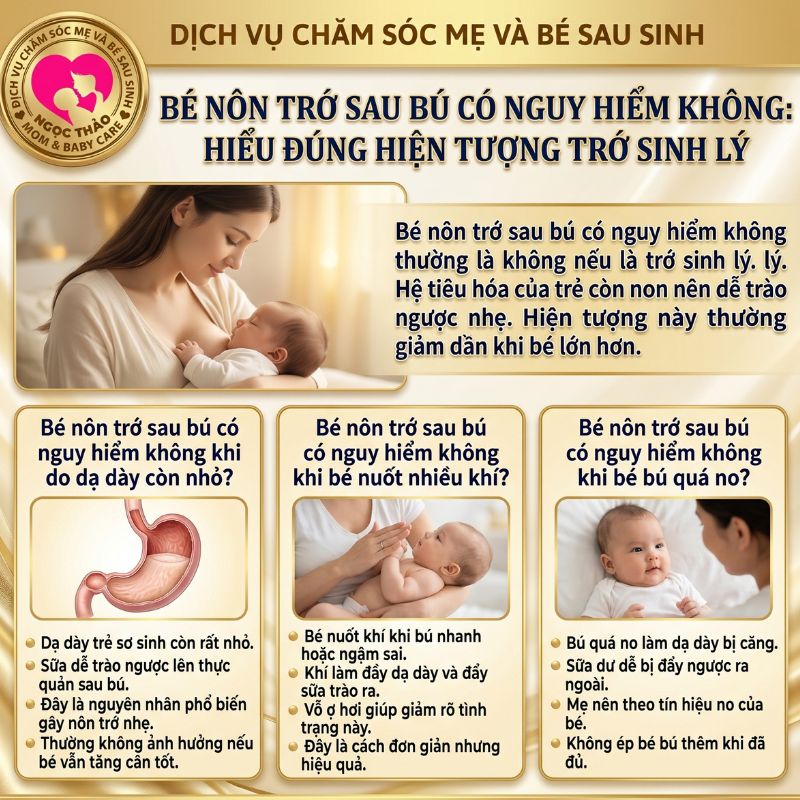 hiện tượng nôn trớ sinh lý ở trẻ sơ sinh