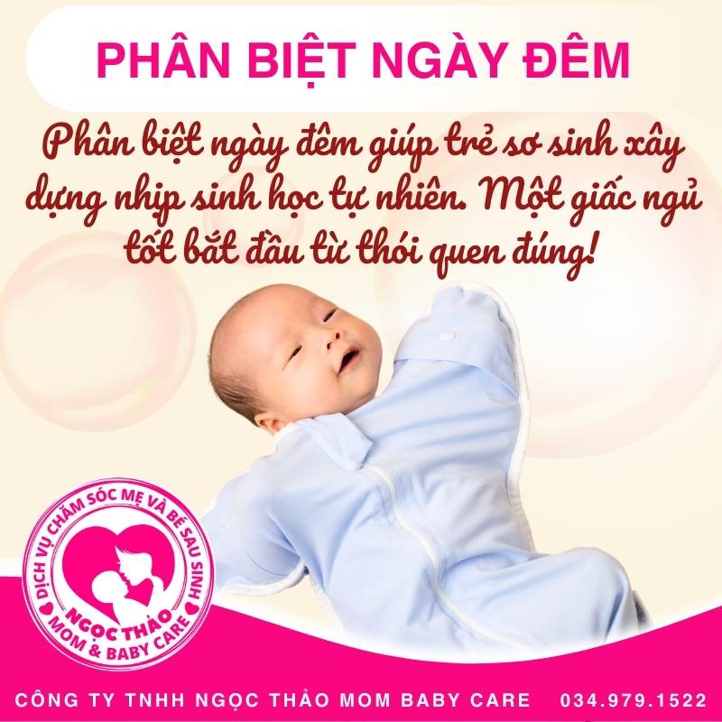 Cách phân biệt ngày và đêm cho trẻ sơ sinh