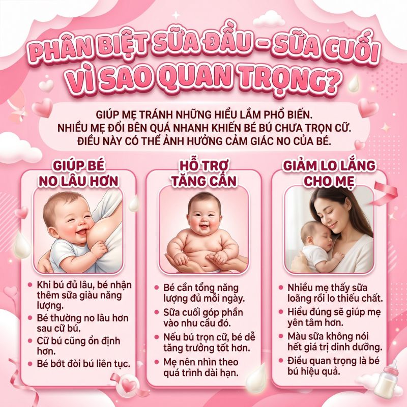 phân biệt sữa đầu và sữa cuối vì sao lại quan trọng