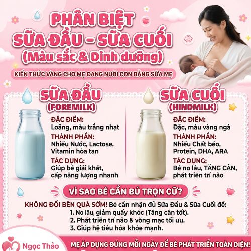 Phân biệt sữa đầu – sữa cuối để bé bú no và tăng cân tốt