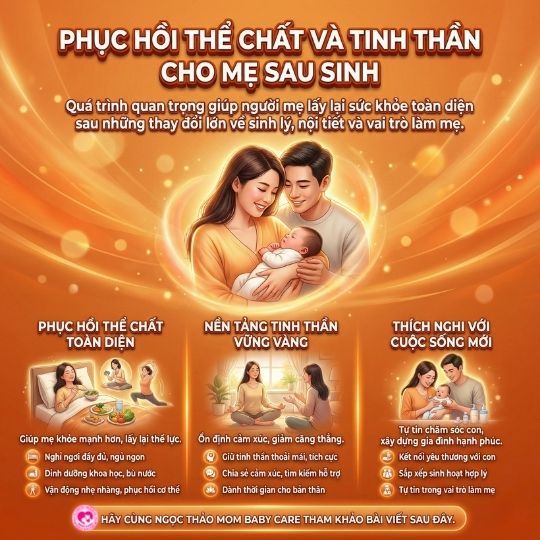 phục hồi thể chất và tinh thần cho mẹ sau sinh