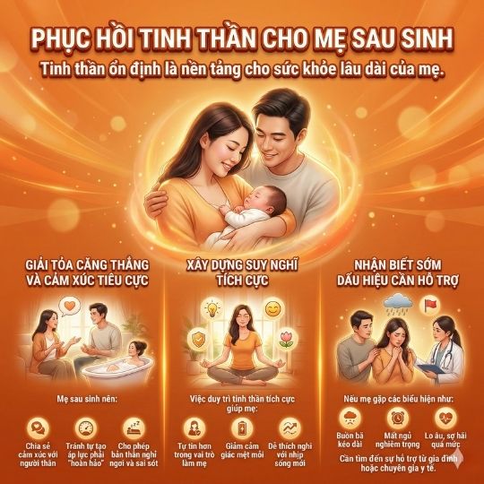 ohujc hồi tinh thần cho mẹ sau sinh