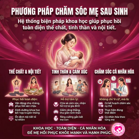 Phương pháp chăm sóc mẹ sau sinh giúp phục hồi nhanh