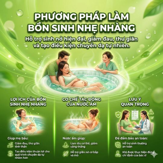 Phương pháp làm bồn sinh nhẹ nhàng – xu hướng sinh tự nhiên