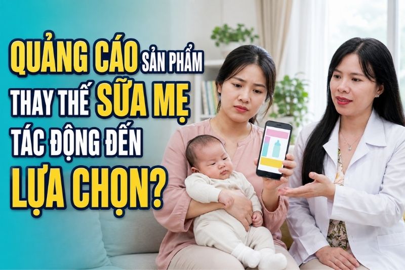 quảng cáo sản phẩm thay thế sữa mẹ