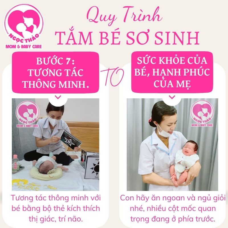 dịch vụ tắm bé tại nhà quận Phú Nhuận giúp tương tác thông minh với bé 