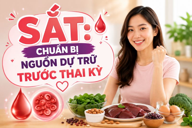 sắt chuẩn bị nguồn dự trữ trước khi mang thai