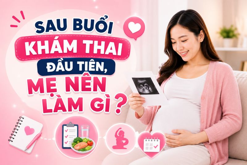 sau buổi khám thai đầu tiên mẹ nên làm gì