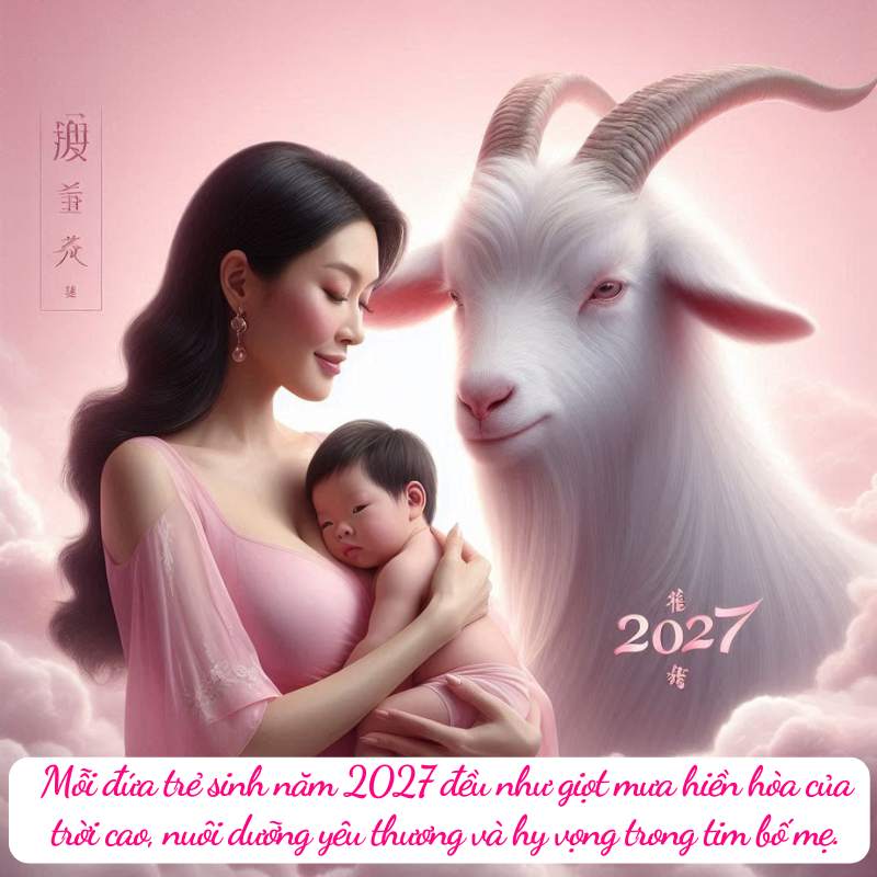 Mỗi đứa trẻ sinh năm 2027 đều như giọt mưa hiền hòa của trời cao, nuôi dưỡng yêu thương và hy vọng trong tim bố mẹ.